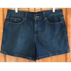 Tommy Hilfiger Blue Denim Jean Shorts 5 Pocket Style Belt Loops NWT 10